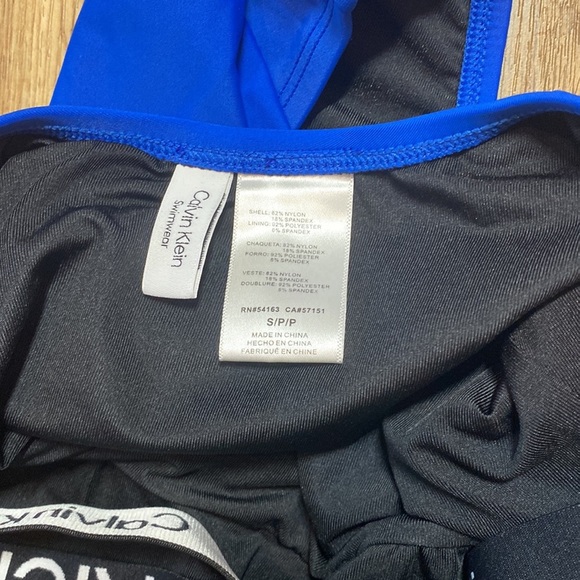 bright blue Calvin Klein one-piece swimsuit - Picture 7 of 7